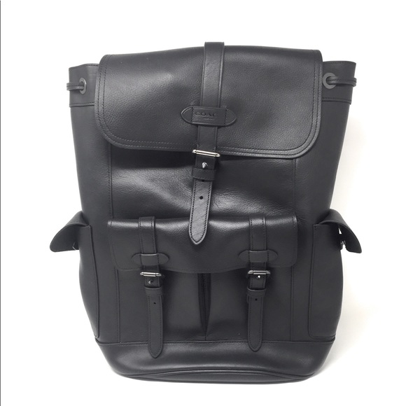 Coach Authentic Black Leather Hudson Backpack  - Picture 4 of 5
